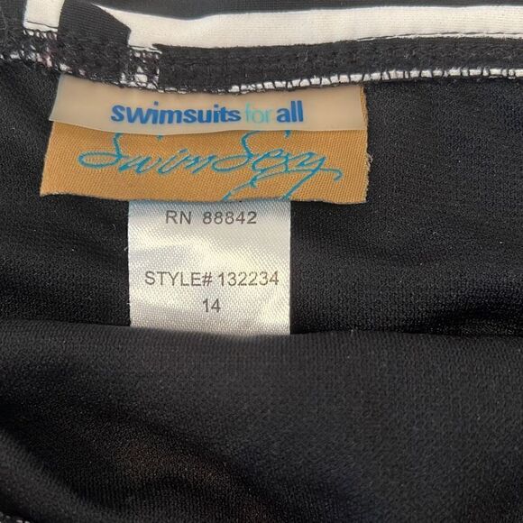 Swimsuits for all Swim Sexy Black & white Bikini Sz.14 - Picture 4 of 4